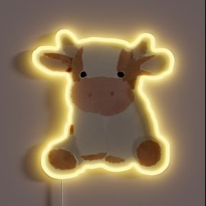 Watercolor Cow RGB Neon Sign