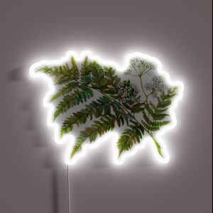 Watercolor Fern And Flowers RGB Neon Sign Watercolor Fern And Flowers RGB Neon Sign