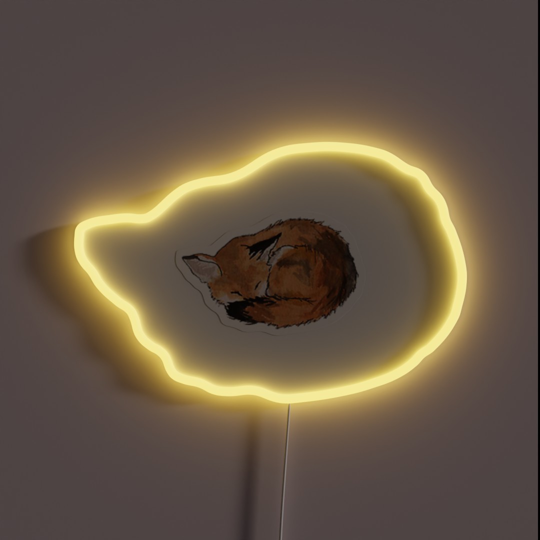 Watercolor Fox RGB Neon Sign Watercolor Fox RGB Neon Sign