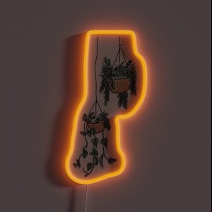 Watercolor Hanging Plants RGB Neon Sign Watercolor Hanging Plants RGB Neon Sign