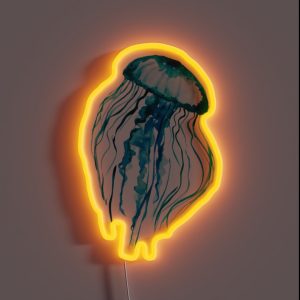 Watercolor Jellyfish RGB Neon Sign