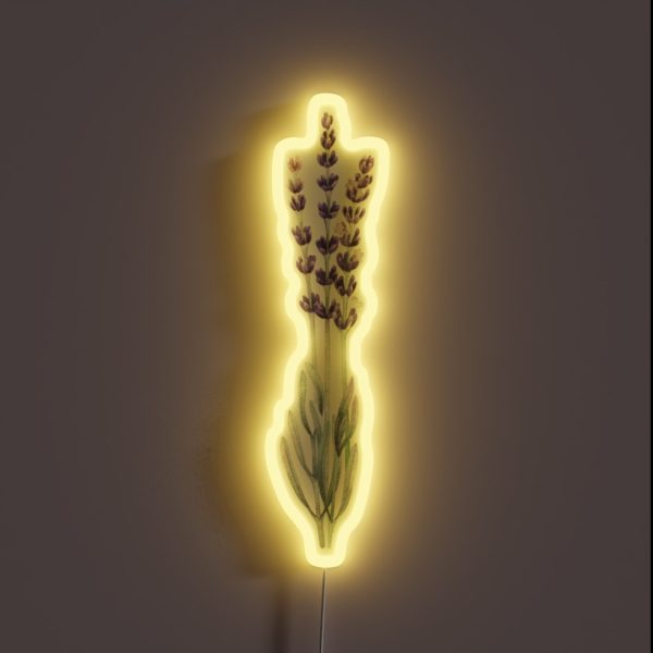 Watercolor Lavender RGB Neon Sign
