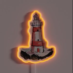 Watercolor Light House RGB Neon Sign
