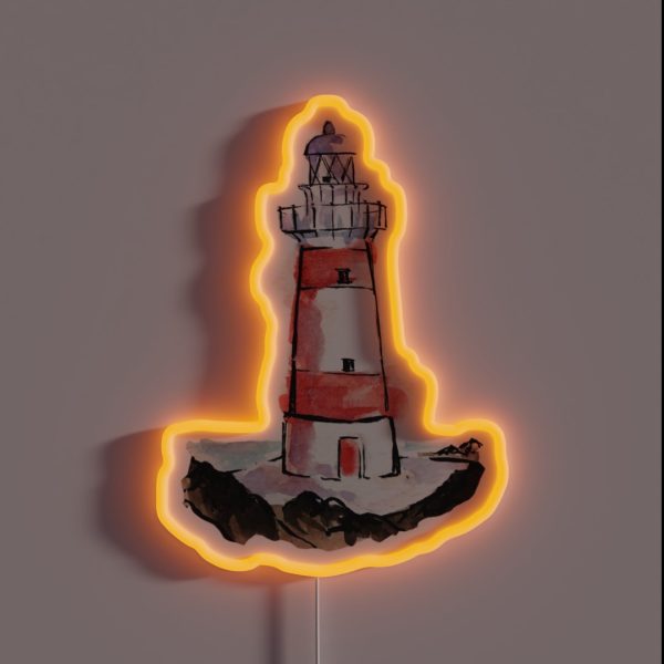 Watercolor Light House RGB Neon Sign