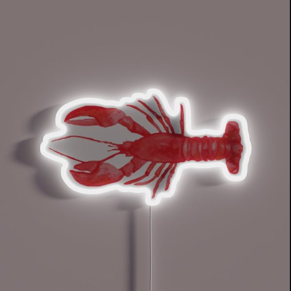 Watercolor Lobster RGB Neon Sign