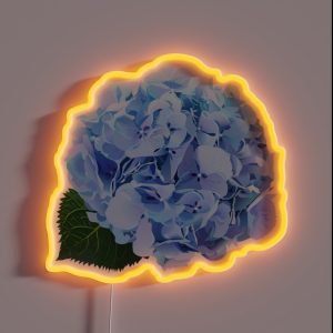 Watercolor Style Hydrangea Flowers Set RGB Neon Sign