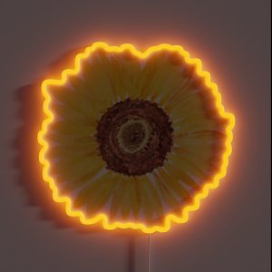 Watercolor Sunflower RGB Neon Sign