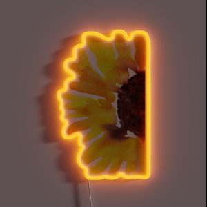 Watercolor Sunflower RGB Neon Sign