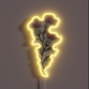 Watercolor Thistle RGB Neon Sign Watercolor Thistle RGB Neon Sign