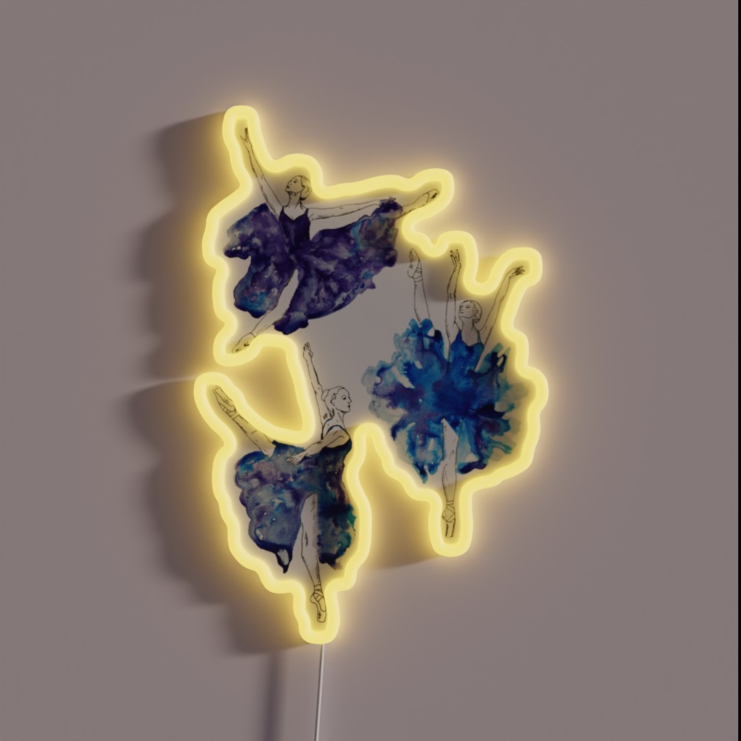 Watercolour Ballerinas RGB Neon Sign Watercolour Ballerinas RGB Neon Sign