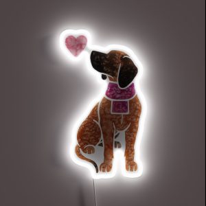 Watercolour Bavarian Mountain Hound RGB Neon Sign Watercolour Bavarian Mountain Hound RGB Neon Sign