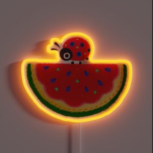 Watermelon And Ladybugs RGB Neon Sign Watermelon And Ladybugs RGB Neon Sign