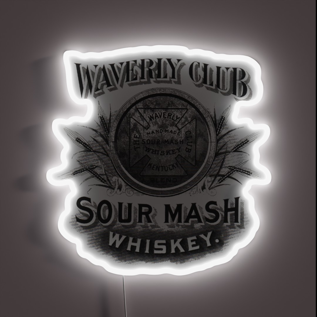 Waverly Club Sour Mash Whiskey RGB Neon Sign Waverly Club Sour Mash Whiskey RGB Neon Sign