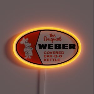 Weber Original Covered Bar B Que Kettle RGB Neon Sign