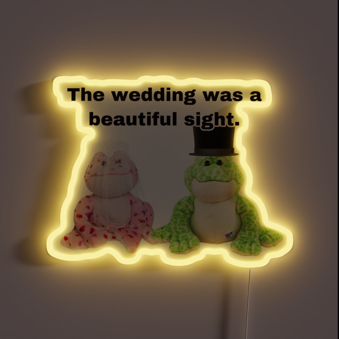 Webkinz Bullfrogs The Wedding Was A Beautiful RGB Neon Sign Webkinz Bullfrogs The Wedding Was A Beautiful RGB Neon Sign