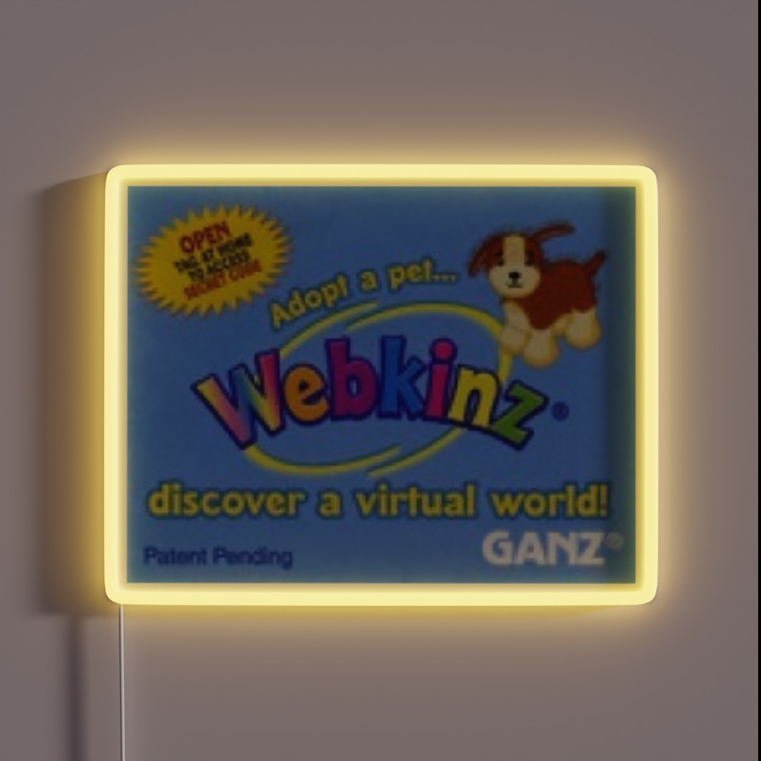 Webkinz Nostalgia Label RGB Neon Sign Webkinz Nostalgia Label RGB Neon Sign