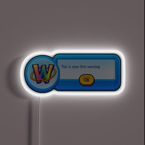Webkinz Warning RGB Neon Sign