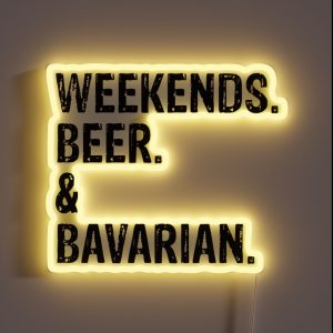 Weekends Beer And Bavarian Funny Distressed Bavarian Mountain Scent Hound Gift RGB Neon Sign Weekends Beer And Bavarian Funny Distressed Bavarian Mountain Scent Hound Gift RGB Neon Sign