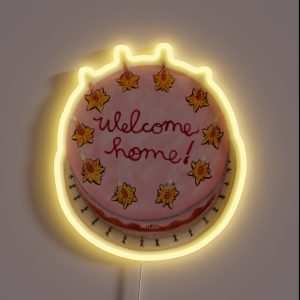 Welcome Home Cake Coraline RGB Neon Sign