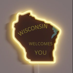 Welcome To Wisconsin RGB Neon Sign