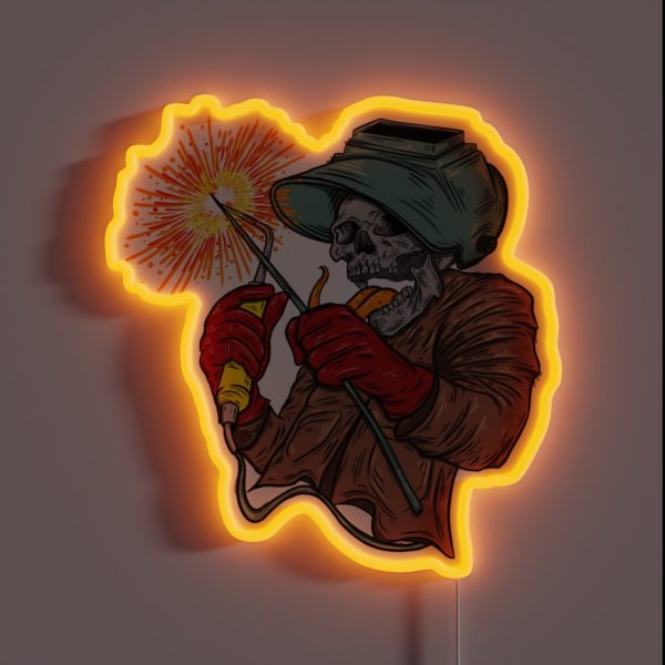 Welder Skull RGB Neon Sign