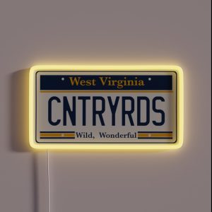 West Virginia License Plate RGB Neon Sign
