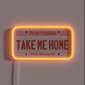 West Virginia License Plate RGB Neon Sign