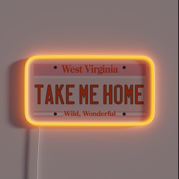 West Virginia License Plate RGB Neon Sign