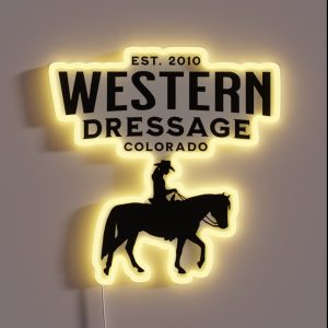 Western Dressage Graphic RGB Neon Sign
