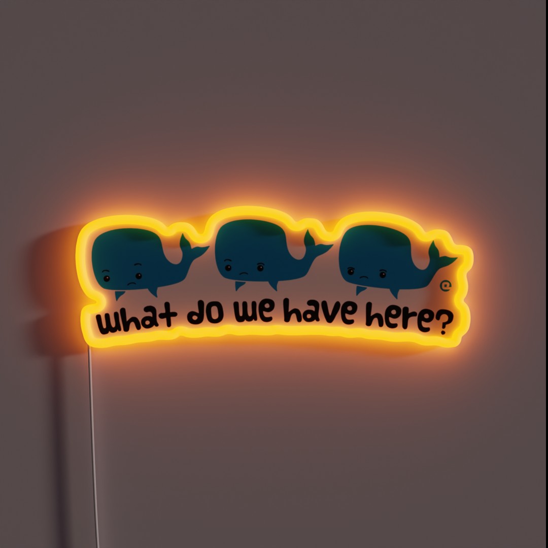 Whale Whale Whale Dark Text RGB Neon Sign Whale Whale Whale Dark Text RGB Neon Sign