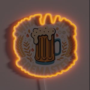 What A Life Slogan Brewmaster Beer Lover Vintage Vector RGB Neon Sign What A Life Slogan Brewmaster Beer Lover Vintage Vector RGB Neon Sign