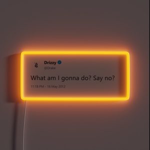 What Am I Gonna Do Say No Drake Tweet RGB Neon Sign