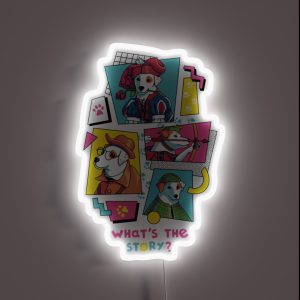 What S The Story Wishbone Tv Show 90s Jack Russell RGB Neon Sign