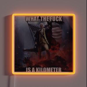WHAT THE FUCK IS A KILOMETER IS THIS FUNNY I DONT KNOW ANYMORE RGB Neon Sign