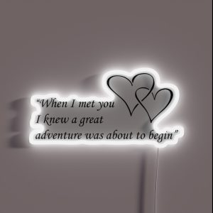 When I Met You I Knew A Great Adventure Was About To Begin RGB Neon Sign