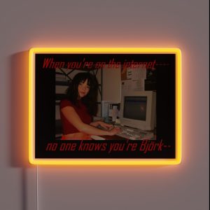 When You Re On The Internet No One Knows You Re Bjork Meme RGB Neon Sign