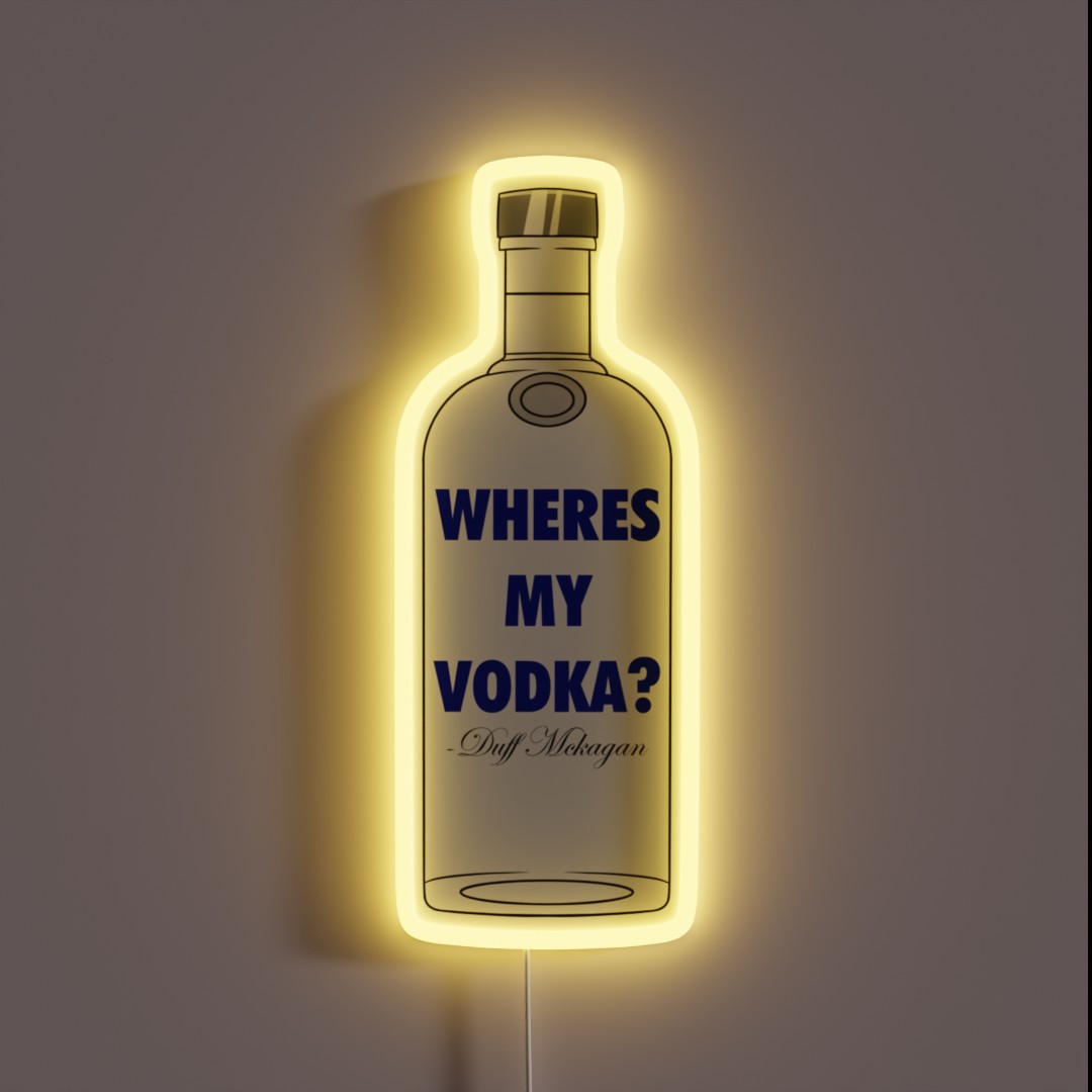 Wheres My Vodka RGB Neon Sign Wheres My Vodka RGB Neon Sign