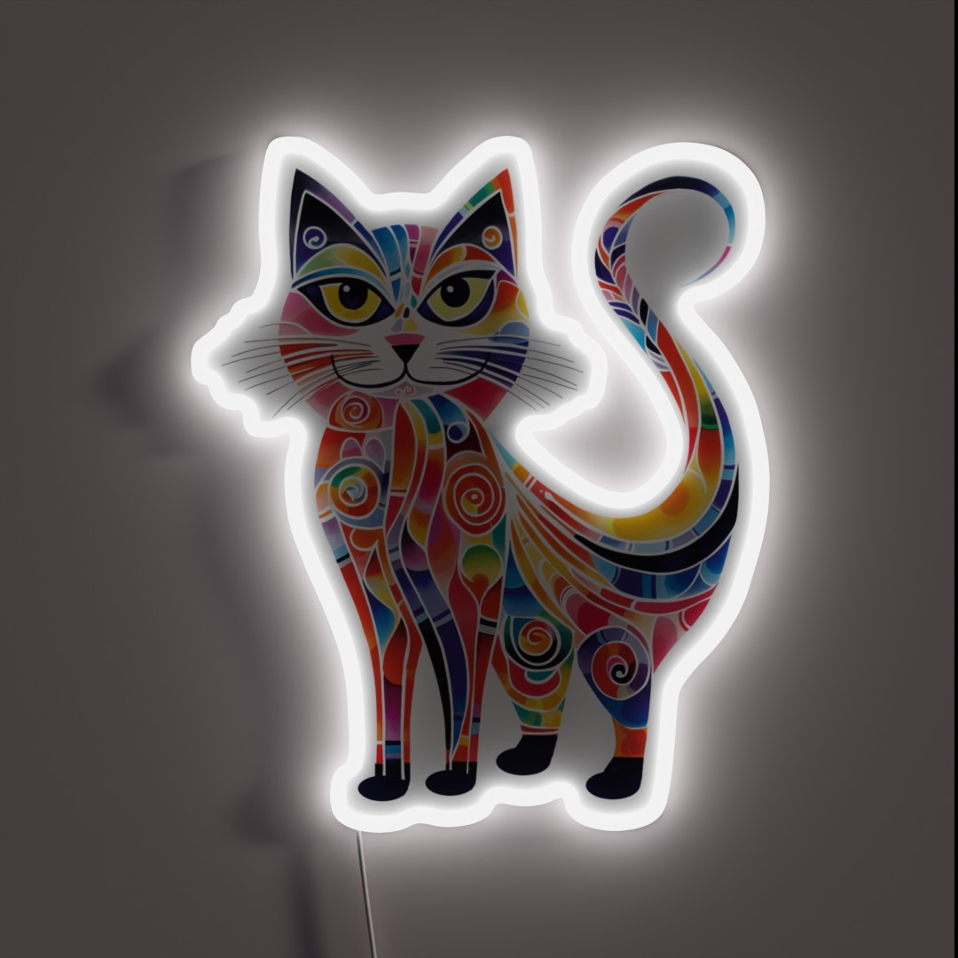 Whimsical Cat 1 RGB Neon Sign Whimsical Cat 1 RGB Neon Sign