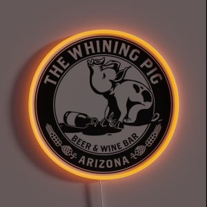 Whining Pig Beer And Wine Bar RGB Neon Sign