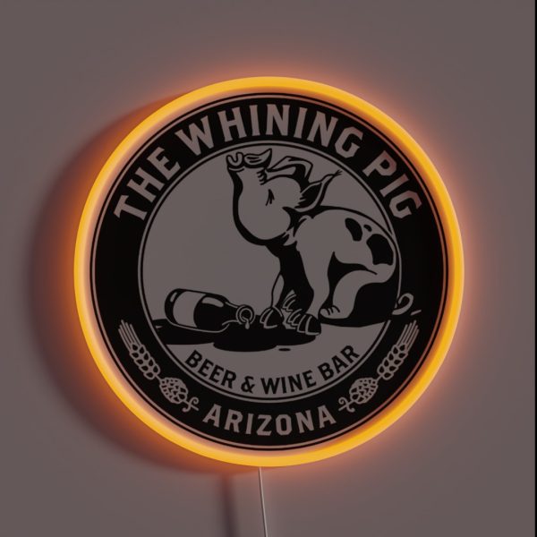 Whining Pig Beer And Wine Bar RGB Neon Sign