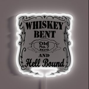 Whiskey Bent And Hell Bound 1 RGB Neon Sign
