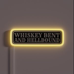 Whiskey Bent And Hell Bound RGB Neon Sign
