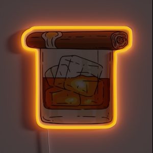 Whiskey Cigar RGB Neon Sign Whiskey Cigar RGB Neon Sign