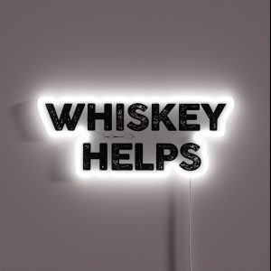 Whiskey Helps RGB Neon Sign