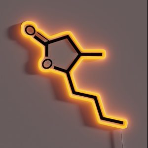Whiskey Molecule RGB Neon Sign