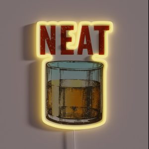 Whiskey Neat Old Fashioned Scotch And Bourbon Drinkers RGB Neon Sign Whiskey Neat Old Fashioned Scotch And Bourbon Drinkers RGB Neon Sign