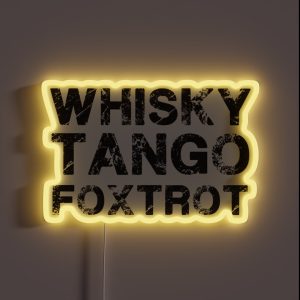 Whisky Tango Foxtrot 2 RGB Neon Sign