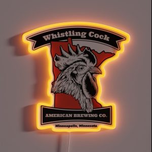 Whistling Cock American Brewing Co Minneapolis MN RGB Neon Sign
