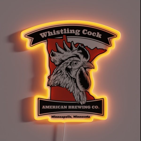 Whistling Cock American Brewing Co RGB Neon Sign
