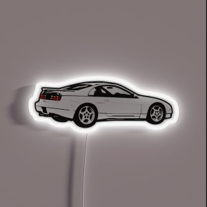 White 90s N Sportcar RGB Neon Sign